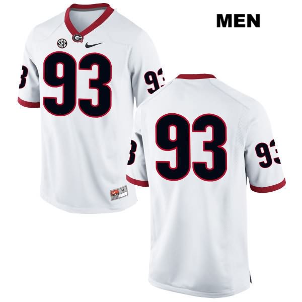 Georgia Bulldogs Men's Bill Rubright #93 NCAA No Name Authentic White Nike Stitched College Football Jersey DDU1256UV